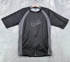 Fox Racing Radtrikot Herren mittel grau schwarz Full Zip Kurzarmshirt - Bild 1 von 12