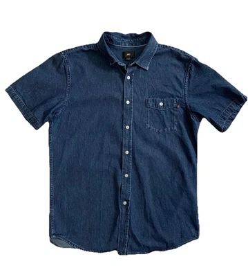 Camisa vaquera OBEY para hombre manga corta cuello abotonado algodón calce regular grande Foto 1 de 4