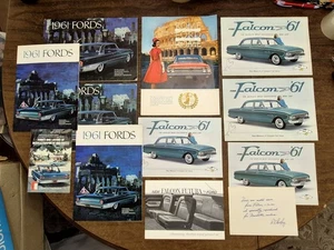 12x 1960s Ford Sales Brochures Falcon, Fairlane, Galaxie, Starliner, Squire ... - Picture 1 of 11