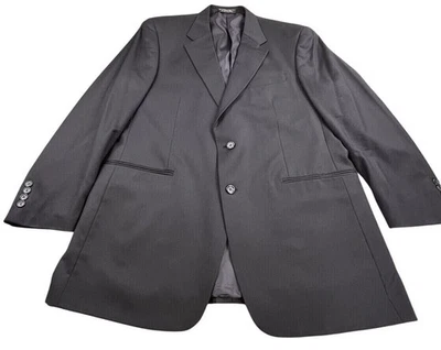 Vintage Tailors Row Luxe Mens 46 Black Cashmere Worsted Blazer Jacket Classic - Image 1 of 4