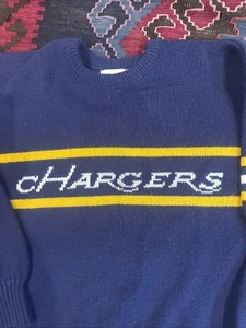 Vintage San Diego Chargers Cliff Engle Pullover Knit Sweater Size XL - Picture 1 of 4