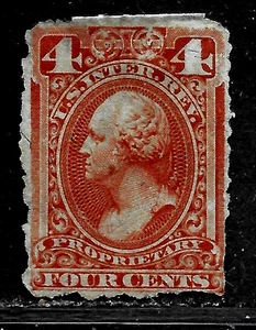 HICK GIRL-OLD USED U.S. PROPRIETARY SC#RB13a  WASHINGTON, ISSUE 1871       A5103 - Picture 1 of 2