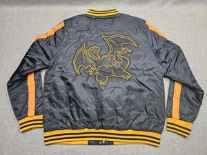 Pokemon Center Charizard Jacket Mens Medium Varsity Bomber Insulated Embroidered - Picture 1 of 8
