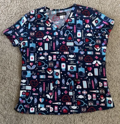 Women’s Koi Basics Nurses Scrubs Top Size L Supplies - Image 1 of 4