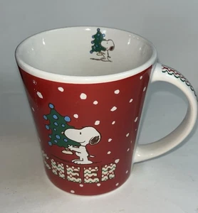 Taza de café de Navidad Peanuts Snoopy CHEER taza de té 16 fl oz - Imagen 1 de 4