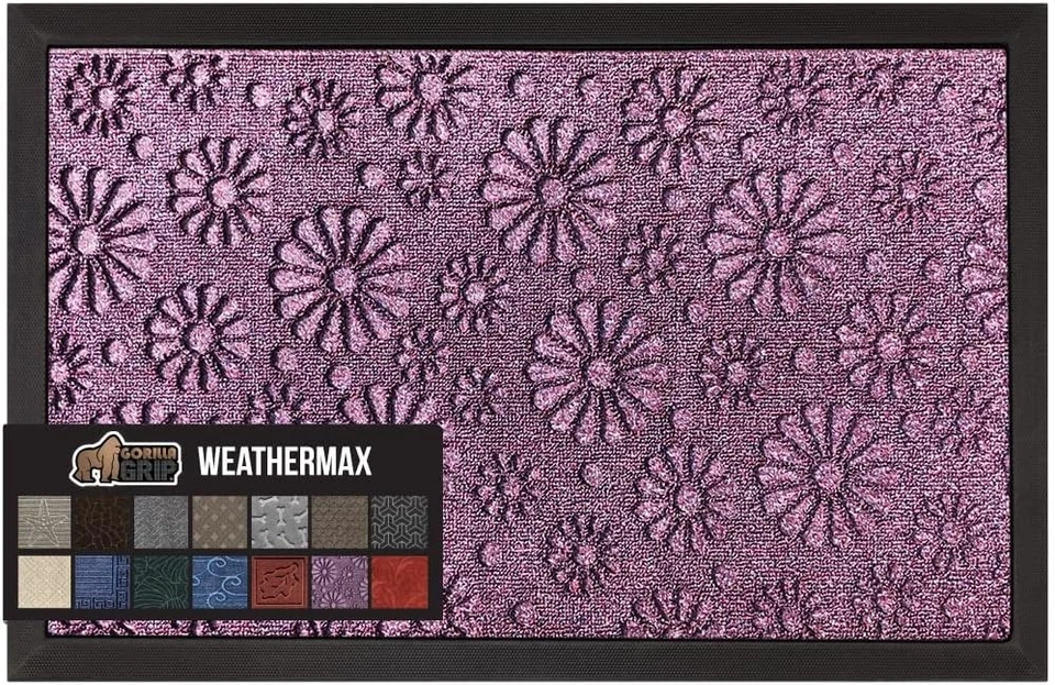 Felpudo Gorilla Grip 100 % impermeable para todas las estaciones WeatherMax, 23x35, duradero...  Foto 1 de 4