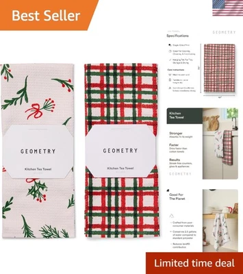 Kitchen Towels Microfiber Quick Dry Dish Towels 2 Pack for Kitchen Cleaning - Image 1 of 4