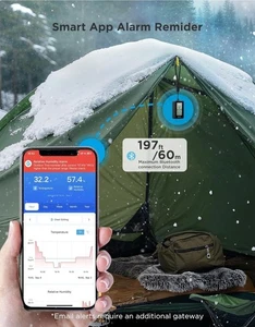 H5171 Goveelife Portable Thermo-Hygrometer,Waterproof /Color Display,Few Left. - Picture 1 of 11