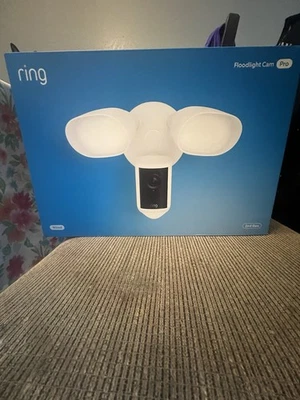 Ring Floodlight Cam Pro Wired 2nd Gen Retinal 4K - White - Brand New - Image 1 of 3