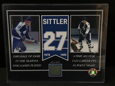 Auténtico asiento Darryl Sittler GOTG pieza 8 x 10 con certificado de autenticidad Toronto hojas de arce Foto 1 de 2