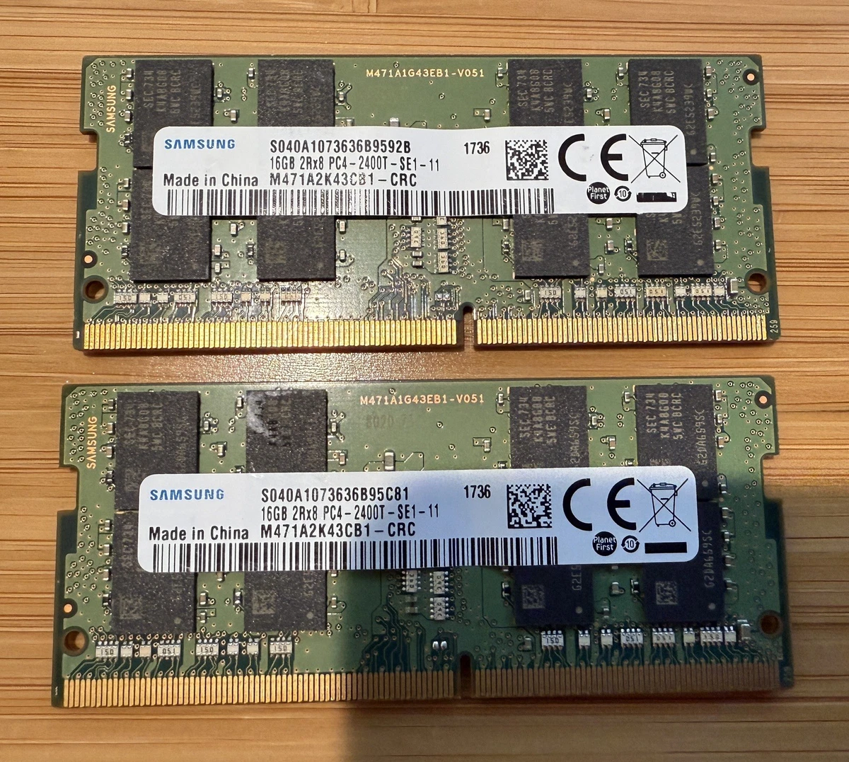 Samsung DDR4 32GB SO-DIMM　※ほぼ新品未使用品 2x 16GB 32GB RAM DDR4 2133 Mhz Samsung SO DIMM PC4-17000 for