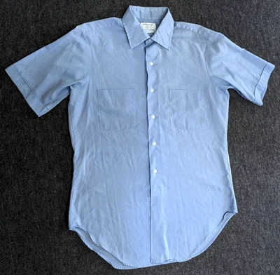 Camisa Flecha Verdadera Vintage Años 60 70 Para Hombre Grande Azul Rockabilly Union EE. UU. Paño Ancho Foto 1 de 4