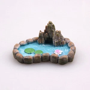HO/OO Scale Miniatures Landscape Sand Table Scene Model Rockery Pond Lotus Park - Picture 1 of 5