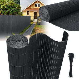 PVC Sichtschutzmatte Windschutz Sichtschutzzaun Anthrazit Gartenzaun Zaun Gitter - Bild 1 von 17