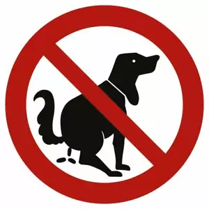 Schild Verbotszeichen Hier kein Hundeklo Alu 31,5 cm Hundehaufen wetterfest - Bild 1 von 1