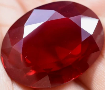Natural 41.60 Ct Blood Red Ruby Mozambique GGL Certified Treated Gemstone - Image 1 of 4