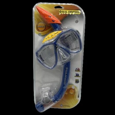 美国潜水员浮潜套装蓝色浮潜面具成人标准防溅罩新品 — 第 1/4 张图片