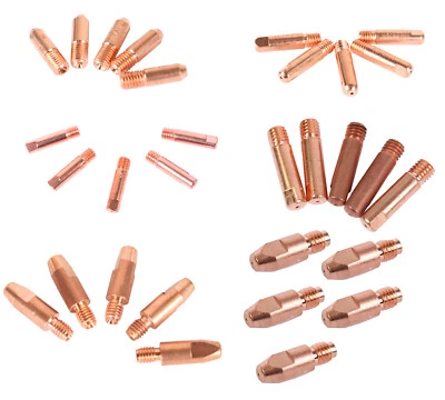 Stromdüse M5 M6 M8 Kontaktröhrchen 0,6 0,8 0,9 1,0 1,2 mm MB150 250 im 5er Pack! - Bild 1 von 4