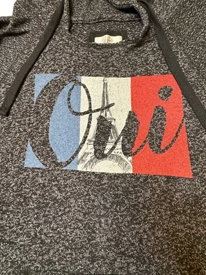 Caesar’s Entertainment Las Vegas Paris Hoodie Shirt Black Heather Women’s Sz L - Image 1 of 4