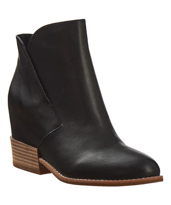 NEW ANTHROPOLOGIE $253 ANTELOPE BLACK TULIP SLIT LEATHER BOOTS SHOES SZ 37 - Image 1 of 4