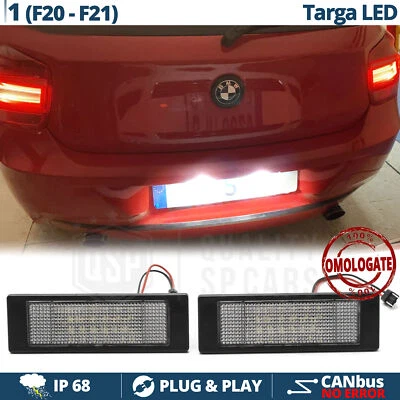 kit PLACCHETTE Luci TARGA FULL LED Bianco per Bmw Serie 1 F20 F21 CANBUS 6.500K - Immagine 1 di 4