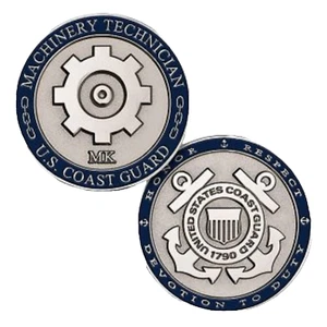 COAST GUARD MACHINERY TECH MK 1.75" USCG  CHALLENGE COIN - Picture 1 of 1