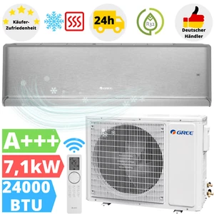 Gree Airy Silver Klimaanlage 24000BTU Klimagerät Ionisator Klima 7,1kW WLAN - Bild 1 von 9