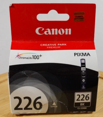 Genuine Canon Pixma Series 226 BK Black Printer Ink CLI-226BK cartridge office - Image 1 of 4