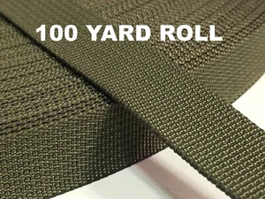 100 YARD ROLL MilSpec Military Webbing 3/4 INCH MIL-W-17337 C2 RANGER GREEN - Picture 1 of 6