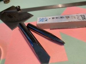 SPOT DRILL SOLID CARBIDE 15/32”, 11/32”, 2 FLUTE NEW!!!! 120 DEGREES LEAD!!!! - Picture 1 of 2