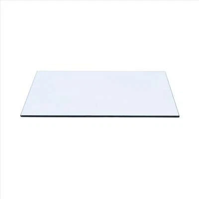 14" x 42" Rectangle Clear Tempered Glass Table Top 3/8" Thick - Flat Polish Edge - Image 1 of 4