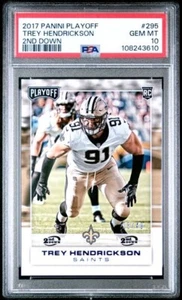 2017 Panini Playoff 2nd Down #295 Trey Hendrickson RC #d /49 graded PSA 10 Pop 1 - Picture 1 of 2