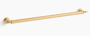 Kohler K-26531 Decorative 36" Grab Bar / Towel Bar In Brushed Modern Brass, New! - Picture 1 of 2