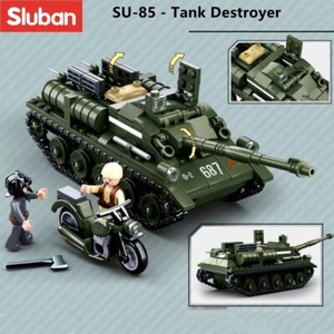 Building Blocks MOC Military WW2 SU85 Tank Destroyer Battle Brick Model Kids Toy - Picture 1 of 9