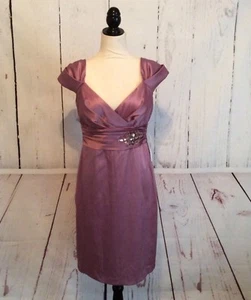 Patra Women's Dress Size 10 Cocktail Formal Evening Satin Rose Embellished New - Picture 1 of 12