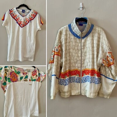 Le Coq Sportif винтажный 80-х молнии ретро женщины Sports трек куртка/топ комплект + голова футболка - Изображение 1 из 4