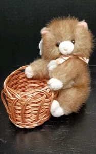 Russ "Tasket" Kitty Cat Kitten Plush With Basket NWT - Picture 1 of 8
