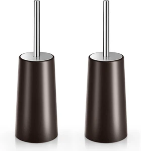 Toilet Brush and Holder, 2 Pack Toilet Brush with 304 Stainless Steel Long Handl - Picture 1 of 12