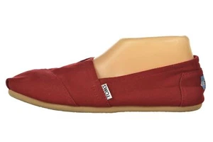 Toms Womens Shoes Size 8.5 Red Solid Loafers Flat Slip On Casual - Picture 1 of 6