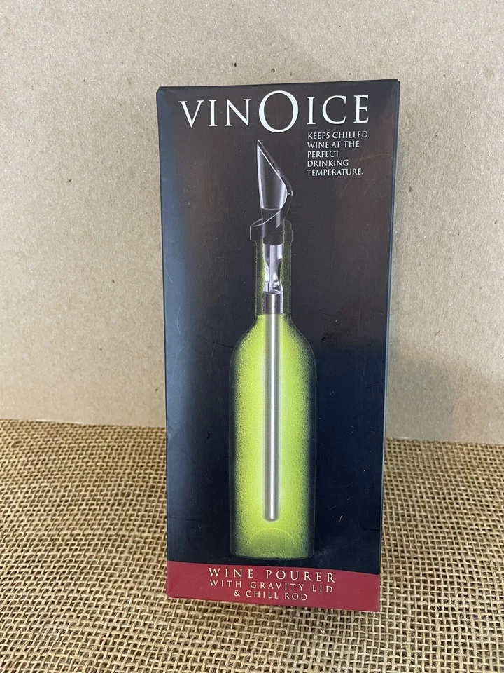 Cork Pops 00988 VinOice Wine Pourer With Chill Rod
