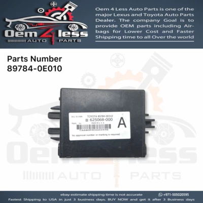 Módulo informático inmovilizador Lexus RX350 2010 a 2015 OEM 89784-0E010 Foto 1 de 4