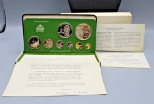 1976 Franklin Mint National Coinage of Guyana Sterling Silver Proof Set w/ COA - Picture 1 of 3