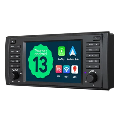 Eonon E39A12 7" CarPlay Android 13 Car Stereo Radio GPS RDS Headunit for BMW E39 - Image 1 of 4