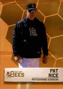 2019 Salt Lake Bees Choice #24 Pat Rice Pitching Coach - NM Baseball Card