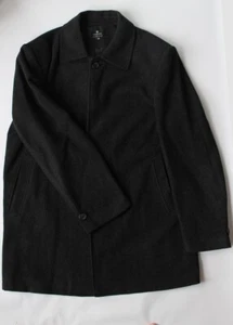 Charcoal Men Grey Wool Winter Over Coat Chest Size 48" - Picture 1 of 3