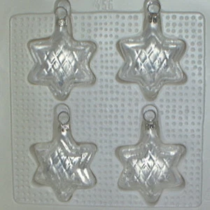 Sterne Eislack weiß Christbaumschmuck Lauschaer Glas das Original mundgeblasen - Picture 1 of 1