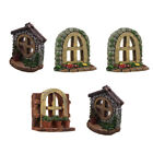 5 fenêtres fées miniatures pour décoration de jardin