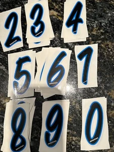 Bmx Racing Numbers 3.5" Blue Border/Black - Picture 1 of 1