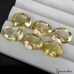 Gemas de cuarzo citrino limón brasileño natural sin tratar de 20,50 quilates/6 piezas corte ovalado - Imagen 1 de 5