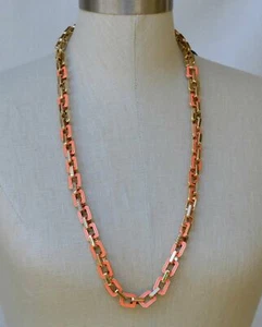Neu mit Etikett $ 68 Ann Taylor goldfarben lachsfarben 15" Tropfen Kreuzfahrt Damenkette Halskette - Bild 1 von 2